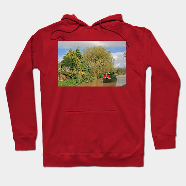 Narrow Boat, Cropredy, April 2024 Hoodie by RedHillDigital